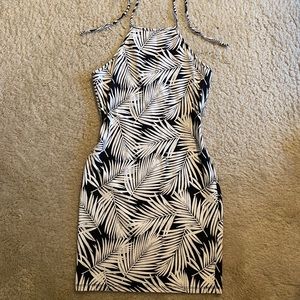Tropical Halter Bodycon Dress
